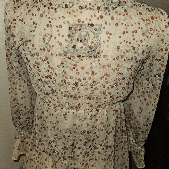 Decree Womans Sheer Long Sleeve Blouse Size S - Picture 8 of 14